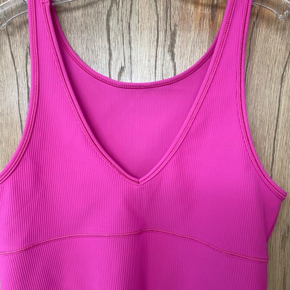 NWT Lululemon Power Pivot Tank Top *Rib SONIC PINK (sz 10) - Picture 5 of 5